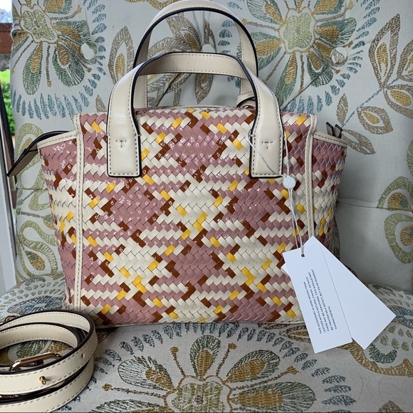 New! Tory Burch Thea Woven Mini Slouchy Satchel - Picture 4 of 7